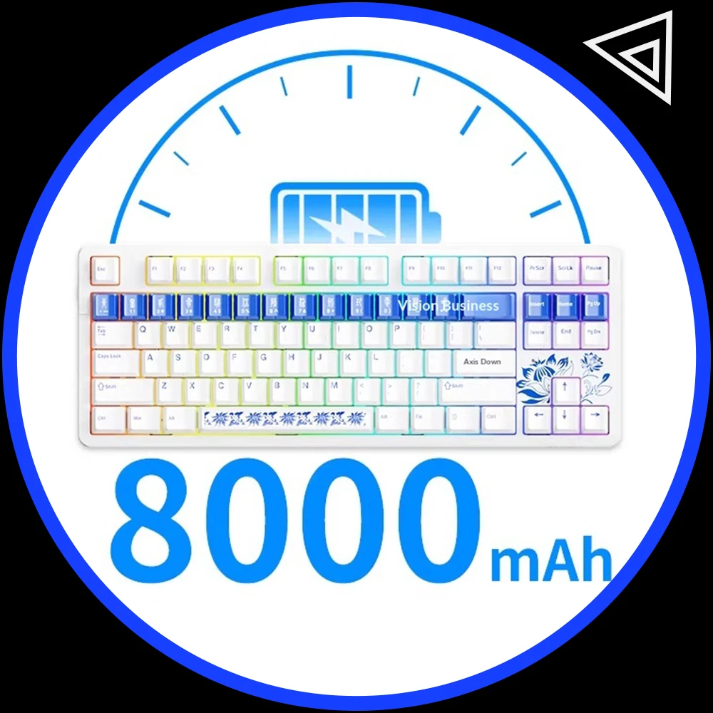 

Беспроводная клавиатура DAREU EK87PRO с аккумулятором 8000 мАч, игровая клавиатура с трехрежимным подключением для CSGO, аксессуары для ПК, подарки