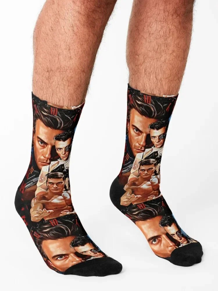 Jean Claude Van Damme Socks warm winter Stockings New year's japanese fashion Socks Girl Men's