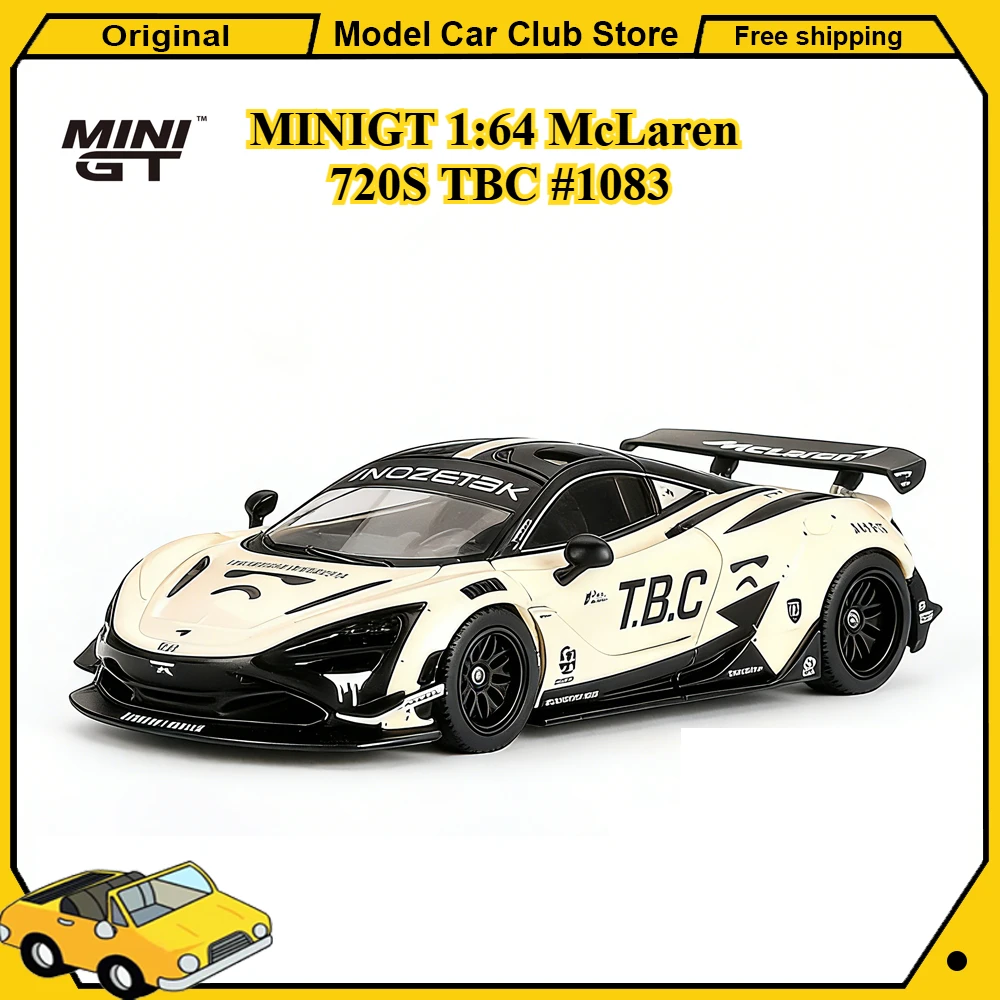 

МИНИГТ 1:64 McLaren 720S TBC # 1083 Works The Boring Concept, модель автомобиля из сплава, миниатюрная литая под давлением коллекция игрушек, подарки на день рождения для мальчиков