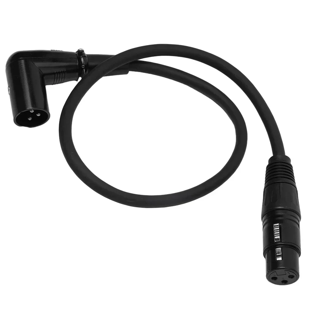 Right-Angle XLR Female To Straight XLR Male 3-Pin Elbow XLR Female To Straight XLR Male Audio Cable 50cm High-quality