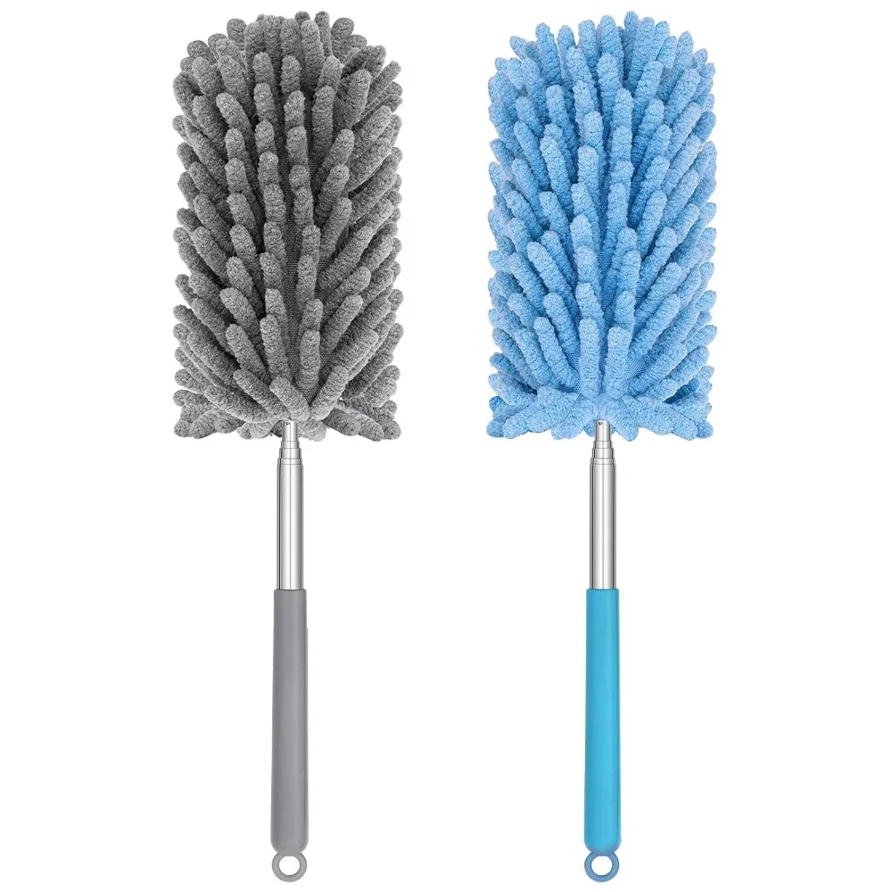 

Mini Duster for Cleaning, 360° Bendable Hand Dusters with Extension Pole, Washable Small Duster for Car Interior, Office, Furnit