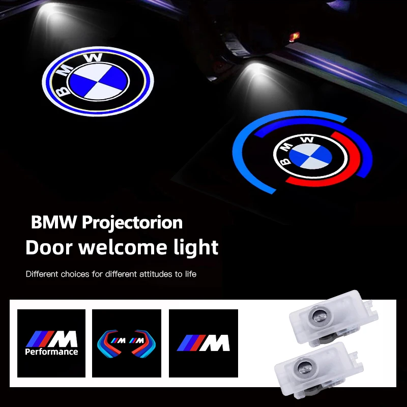 2Pcs Car Emblem Welcome Lights Auto Door Projector Lamps Accessories For BMW 3 Series i3 G20 G21 F40 2023 2022 2021 2024