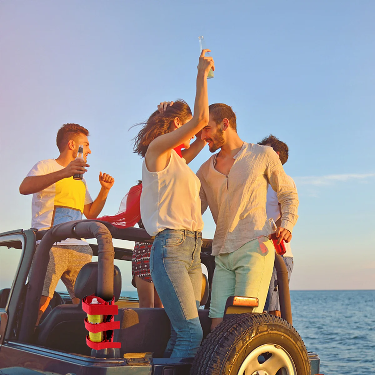 

Handheld Flashlight Mounting Strap Nylon Wear-Resistant Cup Extinguisher Fixed Rope For Car Interior Storage Holder