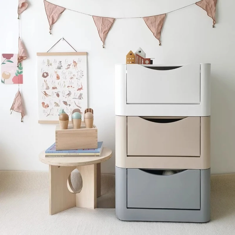 

Современный скандинавский органайзер для хранения детских игрушек, безопасный для детей шкаф для хранения детской одежды и закусок, многофункциональный прикроватный ящик для хранения