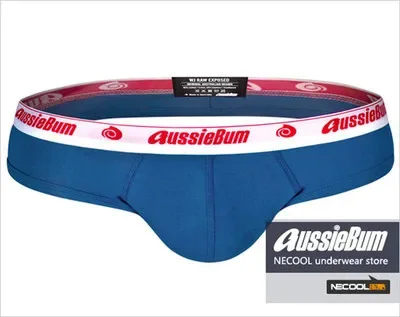 Mutandine traspiranti da uomo nuove ritaglio posteriore comodo scomparto tridimensionale slip a vita bassa mutandine di cotone aussiebum