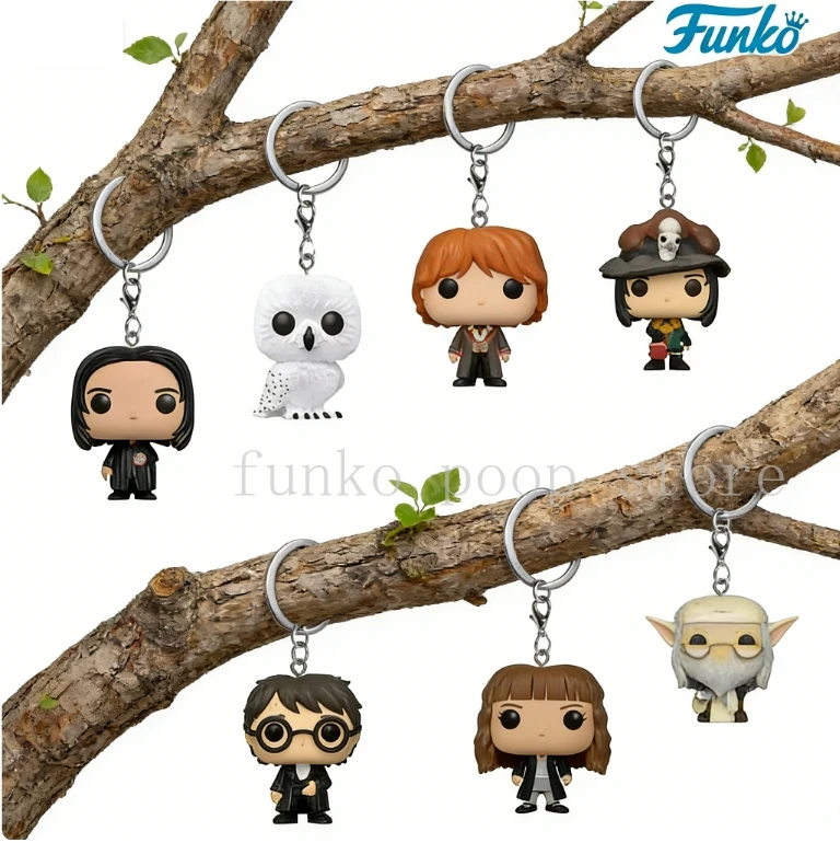 Chaveiro Funko POP da Série Harry Potter: Hermione, Ginny, Ron, Hedwig, Snape, Fawkes, Dementor, Luna - Brinquedo de Bolso com Chaveiro
