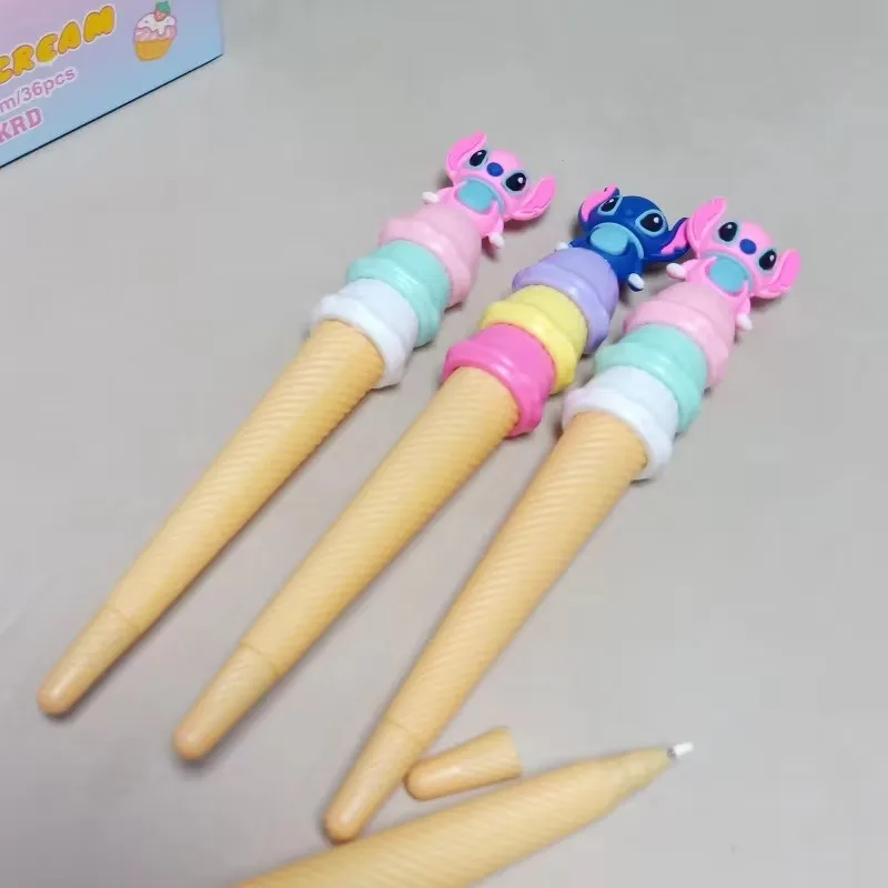 36pcs Disney Cute Interstellar Baby Stitch Ice Cream Neutral Pen 0.5 Student High Beauty Stationery Supplies Signature Pen Gift