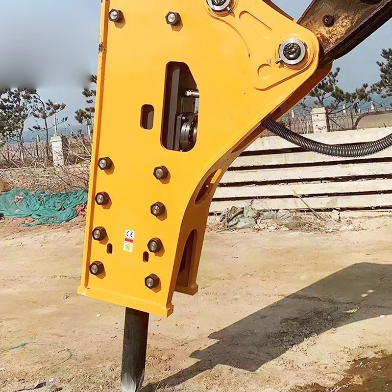 Excavator Breaker Hydraulic Mining Tunnel Excavation High-Frequency Rock Drilling Right-Angle Breaker(Customized)