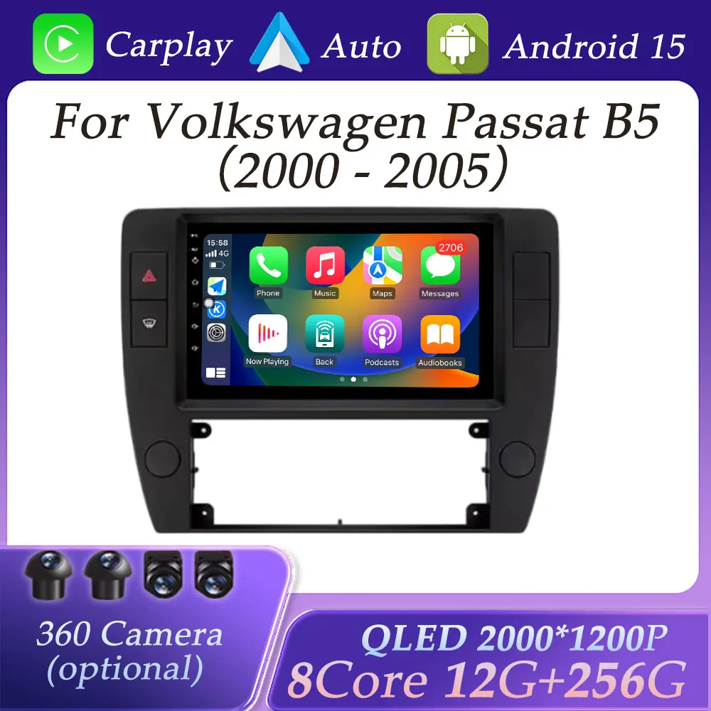 

For Volkswagen Passat B5 2000 - 2005 Car Radio Video Audio WIFI Multimedia Player Split Screen GPS Navi DSP Stereo QLED Screen