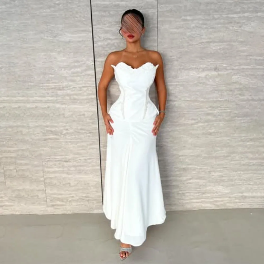 

High Quality Customized Sweetheart Ankle Length Sleeveless Vestidos De Noche Largos Elegantes De Fiesta Платье Корейский Стиль