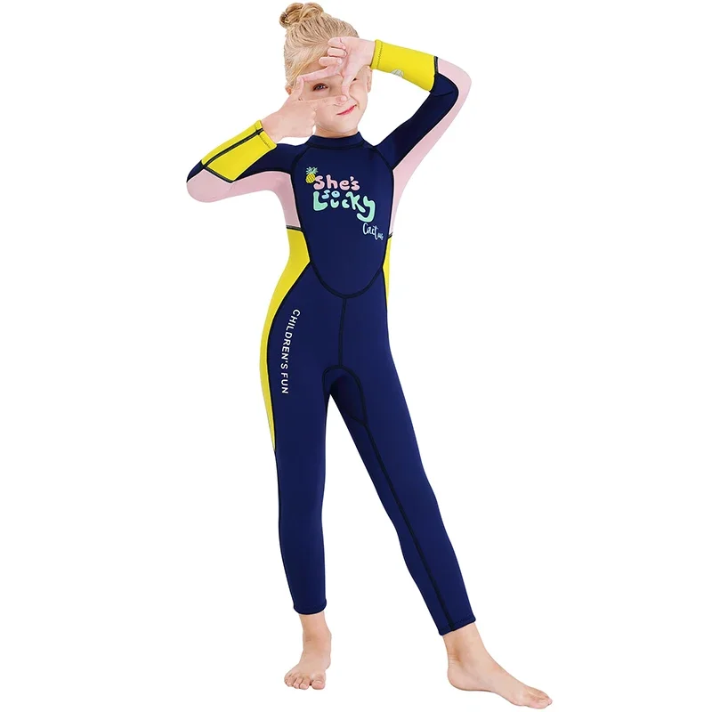 Kids Neopreen Wetsuit 2.5mm Dikke Thermische Badpakken Kinderen Onderwater Freediving Badpak Jongens Surfen Duikpakken