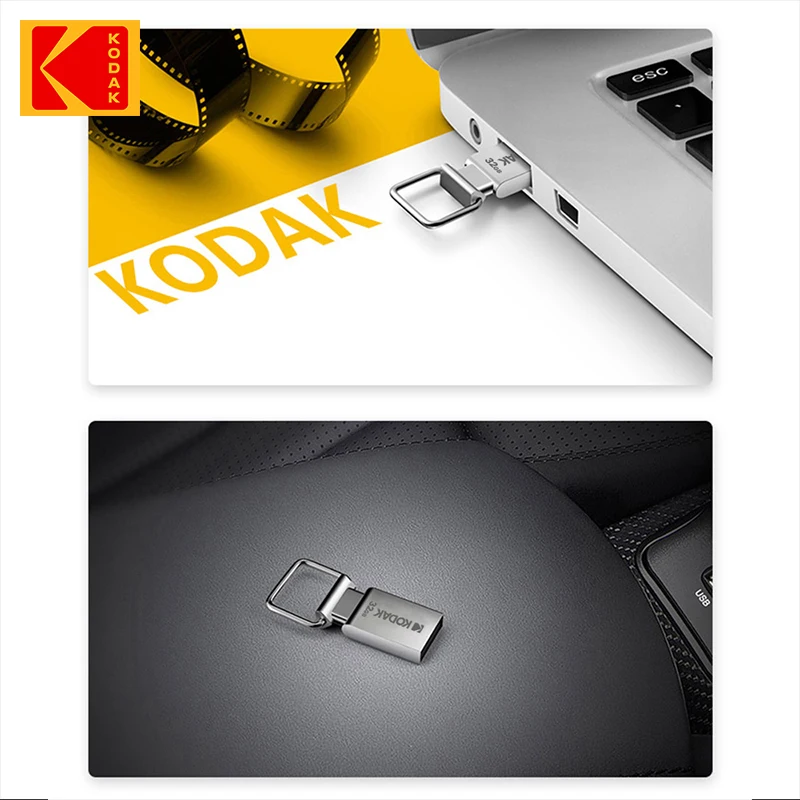 100% Oryginalny KODAK K112 Super Mini Metal USB Flash Drive 64GB 32GB USB2.0 Flash Disk Pendrive Memory Stick Pen Drive