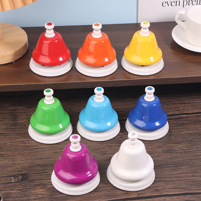

Eight Tone Clock Tone Bell Desk Bells For Educational Music For Toddlers 8 Notes Colorful Hand Bells Set Musical Instrument