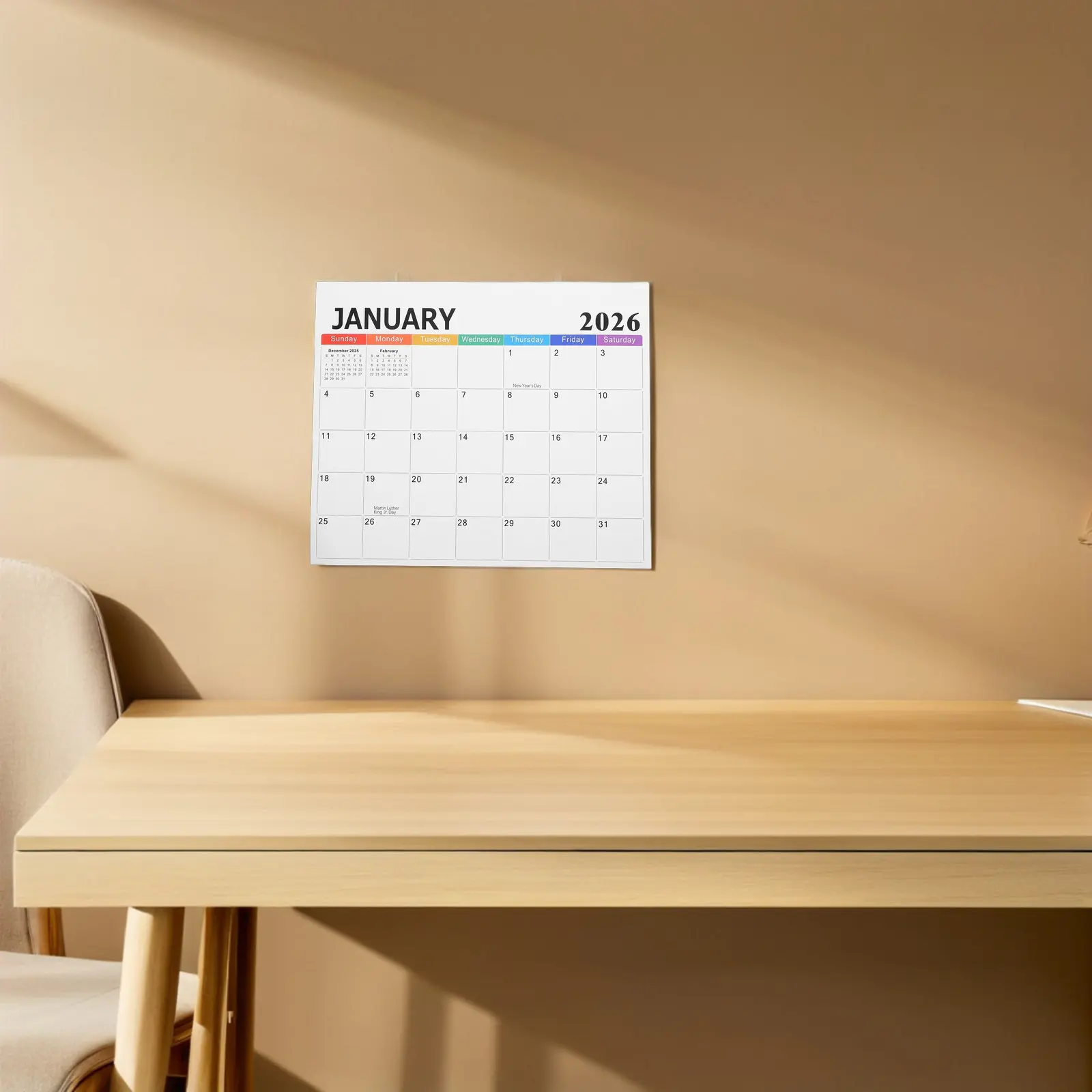 

Магнитный календарь на холодильник на 18 месяцев (январь 2026 г. - июнь 2027 г.) с надежным креплением и поверхностью для сухого стирания, ежемесячный планировщик для семьи