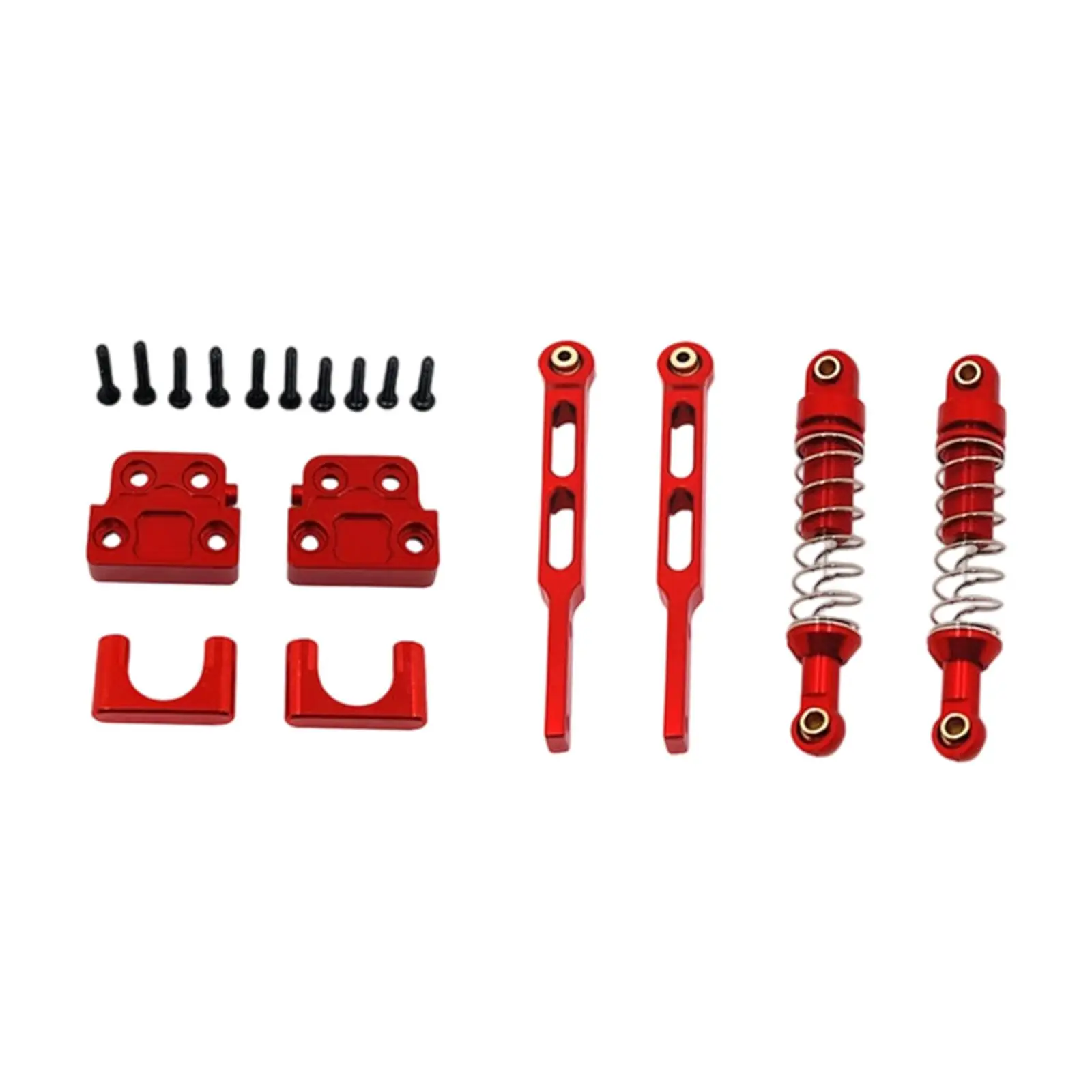 RC Rear Shock Absorber Set Mounting Hardware 1/12 RC Model Vehicle Parts Spare Parts Rear Axle Tie Rods Screws for LC79 MN82T