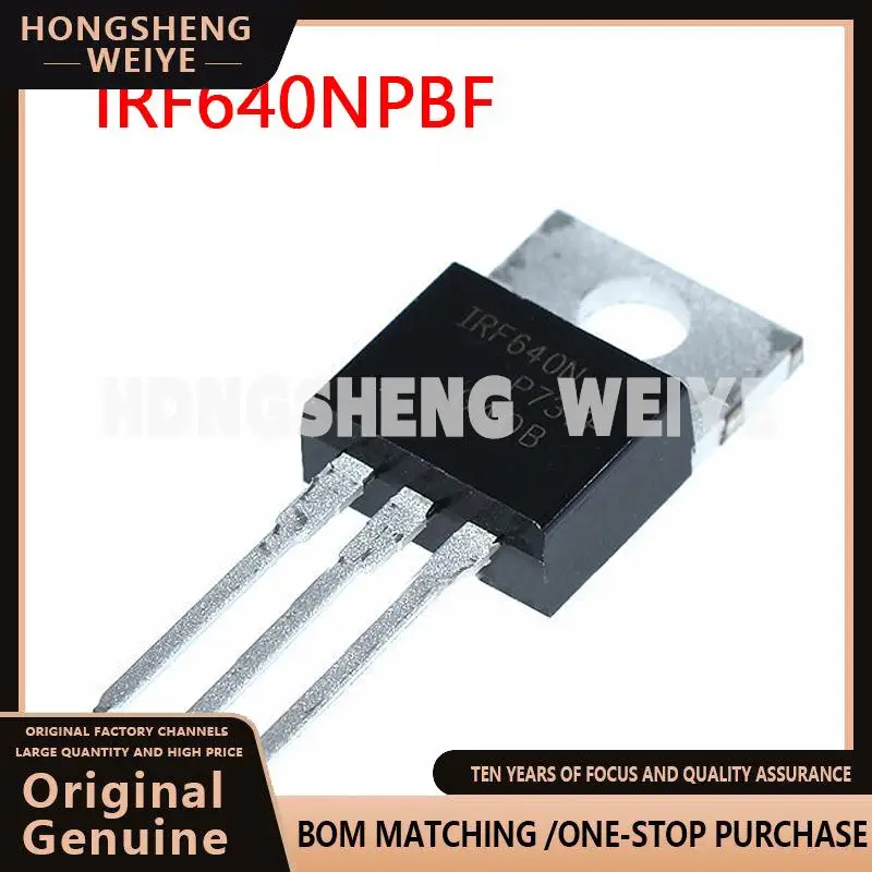 100%new 10pcs IRF640NPBF TO220 IRF640N TO-220 IRF640 Power MOSFET