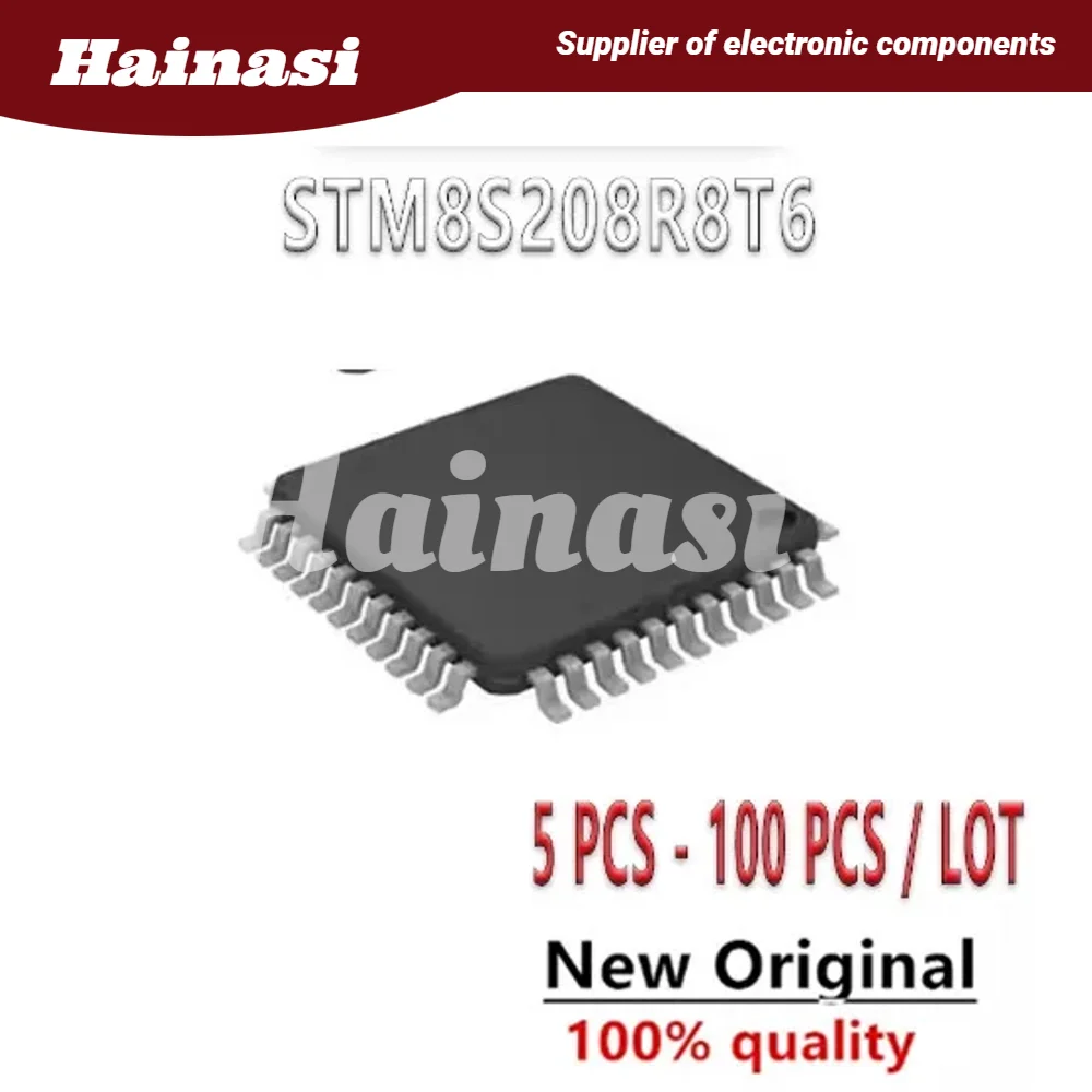 

（5pcs）100% quality STM8S208R8T6 LQFP-64 24MHz/64KB Flash / 8-bit microcontroller -MCU