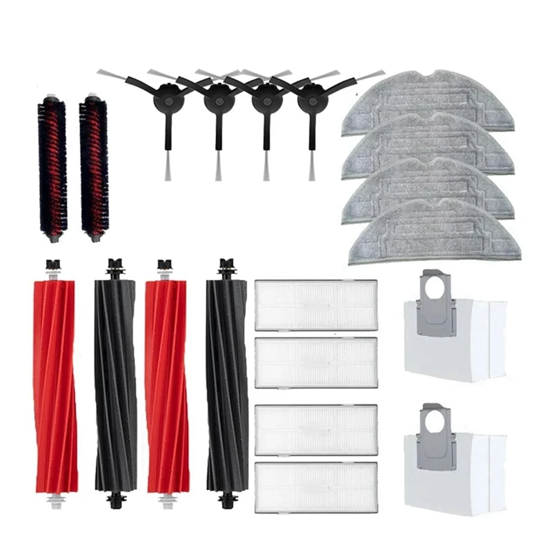 

Accessories For Roborock S8 Pro Ultra Robot Vacuum Spare Parts Main Side Brushes Mop Cloths HEPA Filters Dust Bags, A