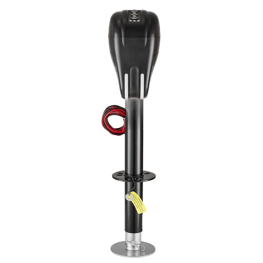 Cric électrique pour remorque, 1588 kg, support robuste pour remorque de camping-car avec connexion bidirectionnelle, fonction mémoire, manivelle et couvercle de cric, course de 240-760 mm, pour remorques et camping-cars.