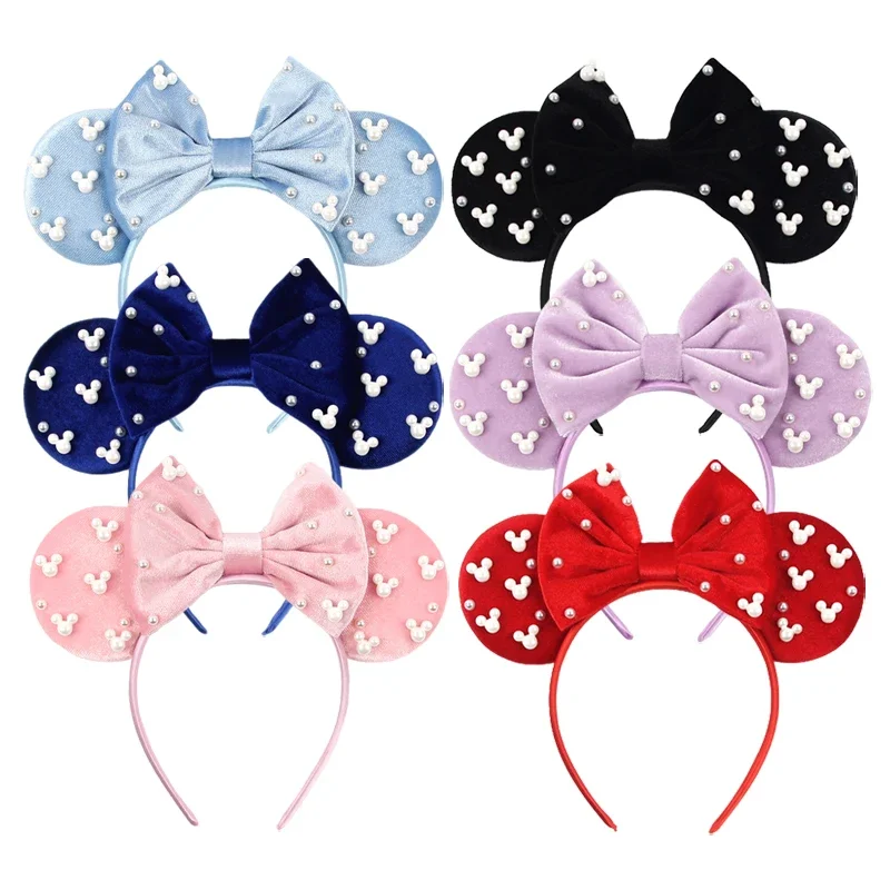 

Дисней Микки и Минни Маус уши бант ремешок для волос мягкий удобный эластичный головной убор женская тематическая вечеринка ролевые игры забавное украшение