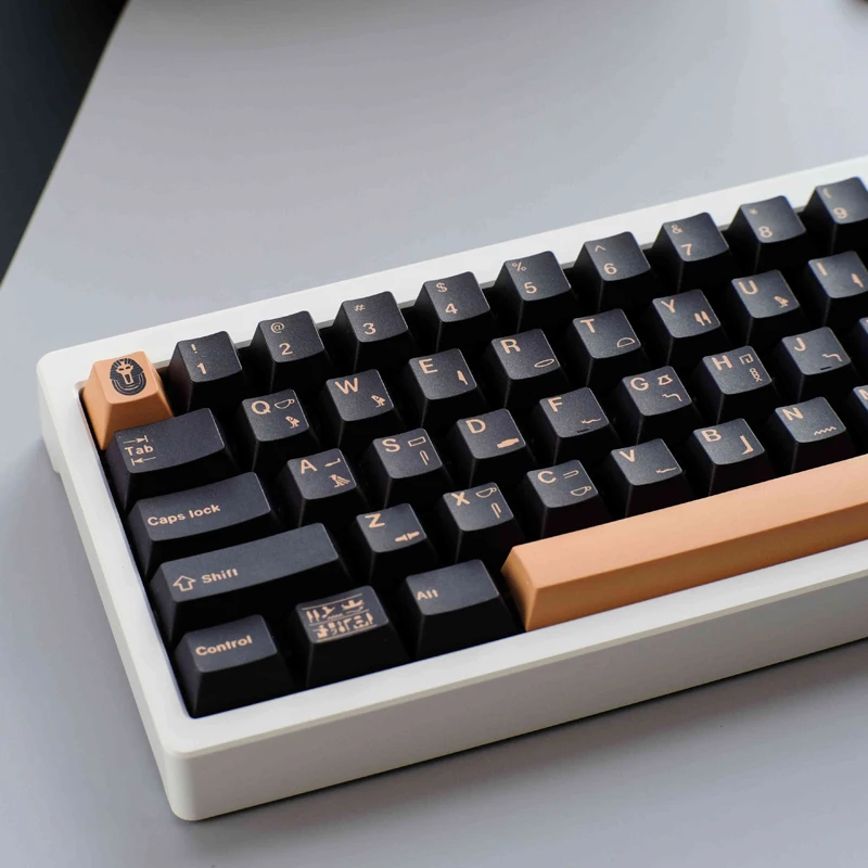 PBT GMK Pharaoh Keycaps Set Cherry Profile GMK Clone Key Caps Dye Sublimation Keycap For Cherry MX Switch Mechanical Keyboard