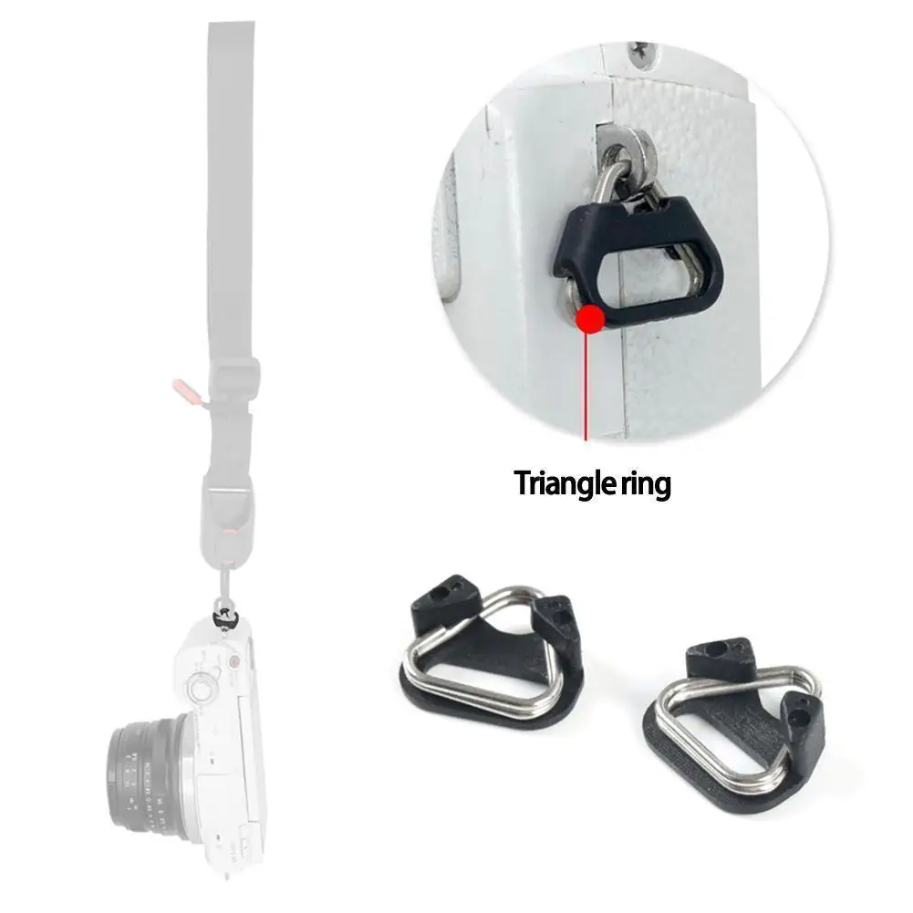 Correa de cámara, adaptador dividido triangular de Metal, gancho de cinturón dividido triangular para conexión de conversión de correa de cámara, 1 par