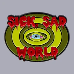 Sick Sad World Enamel Pin Brooch for Clothes Briefcase Badges on Backpack Accessories Lapel Pins Punk Jewelry Friend Gifts