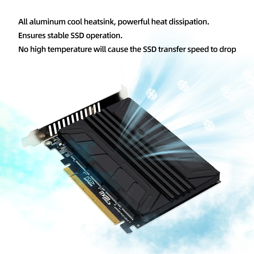 

NVME M.2 MKEY SSD RAID Disk Transfer Card All Aluminum Array Expansion Adapter Motherboard for Speeding Up