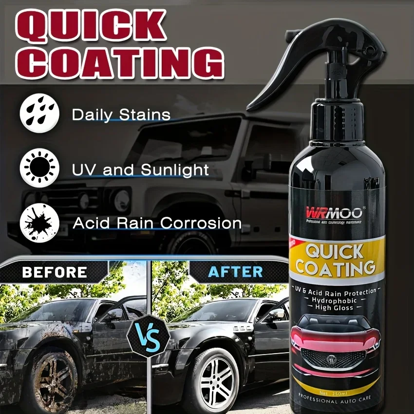 

Универсальное керамическое покрытие-спрей. Нанопокрытие, повышает яркость краски, водостойкость, средство для удаления пятен, глянцевая отделка.