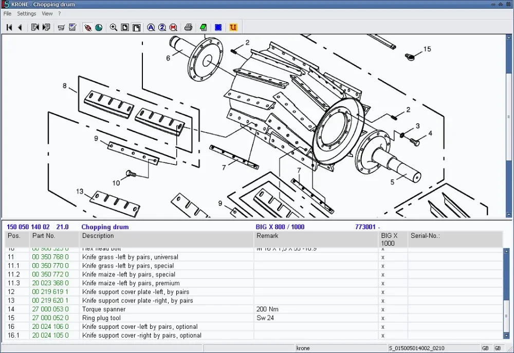 AutoDVD Krone Spare parts catalog for agriculture 2013