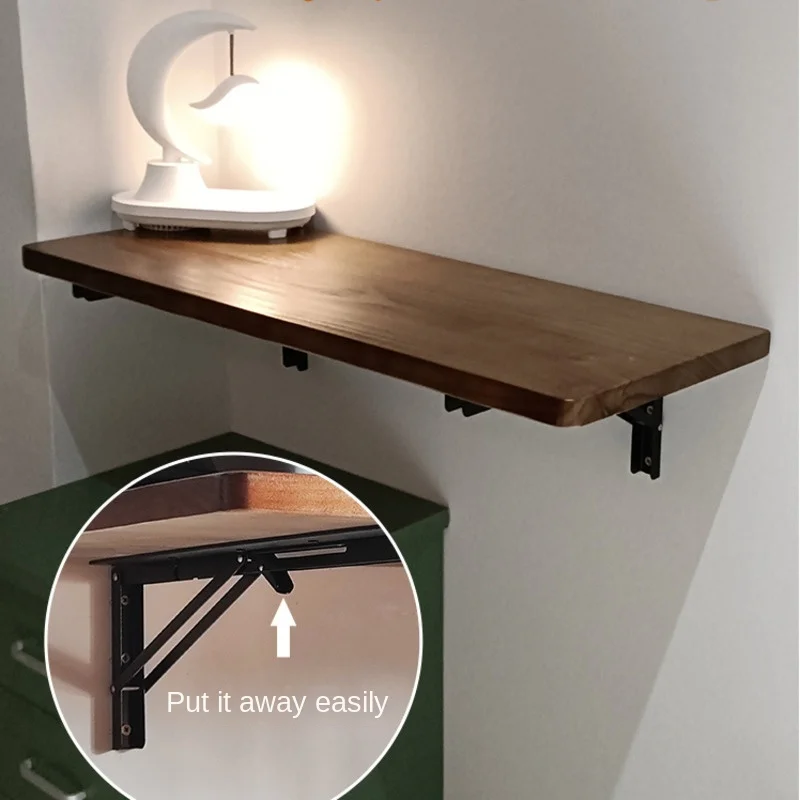 Small Family Wall Hanging Dining Table, Simple Bar, Solid Wood Computer Desk for Compact Spaces, Stylish Floating Workspace