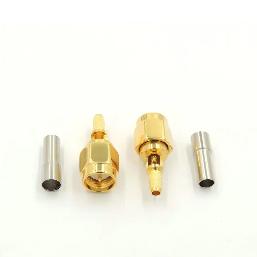 SMA male Plug window crimp RG174 RG316 LMR100 cable RF connector Coaxial Connector,SMA-JC1.5-L19.5