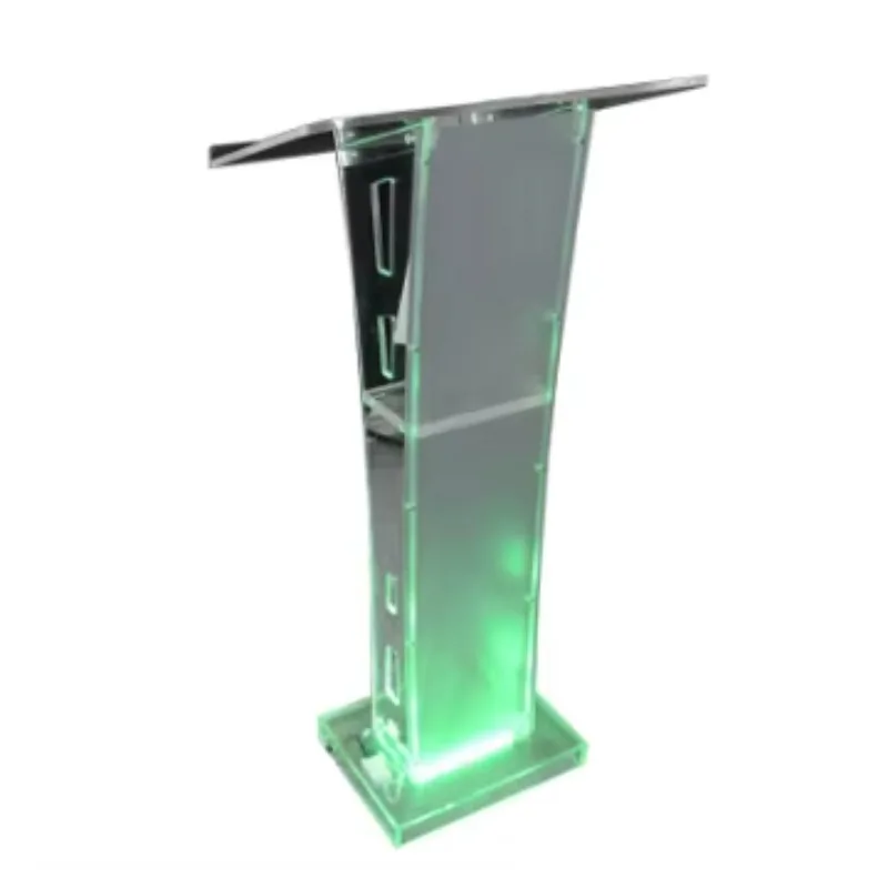 

Clear Acrylic Pulpit Podium Stand Modern Portable Pulpits for Churches Pastors Classroom Lecterns Music Wedding Event Reception