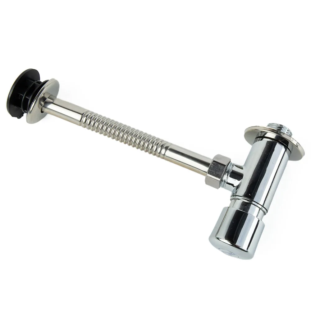 Toilet Flush Valve Urinal Pressure Flush Toilet Urinal Exposed 1/2 Inch Alloy Urinal Flush Valve Accessories DN15 Silver