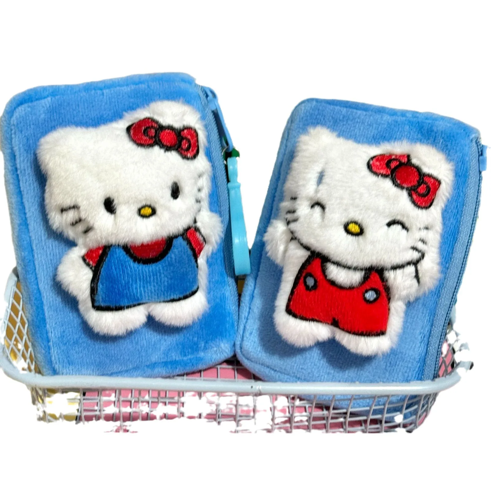 Cute Blue Hellos Kittys Cartoon Coin Wallet Student Wallet Key Sundry Storage Bag Card Bag Headphone Bag Pendant Girl\'s Gifts