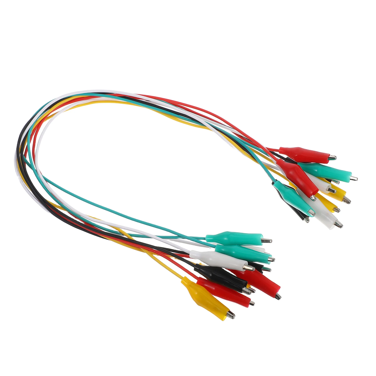 

10pcs Electrical Test Clamp Alligator Clips Wires Dual Ended Jumper Leads Circuit Connection Metal Cable Accessories