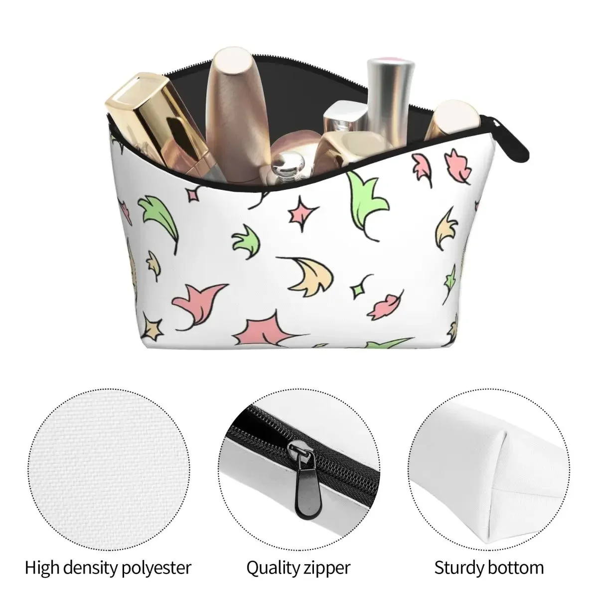 Heartstopper Leaves - Repeating Women Cosmetic Bag Travel Makeup Organizer Pouch Toiletry Storage Dopp Kit Case
