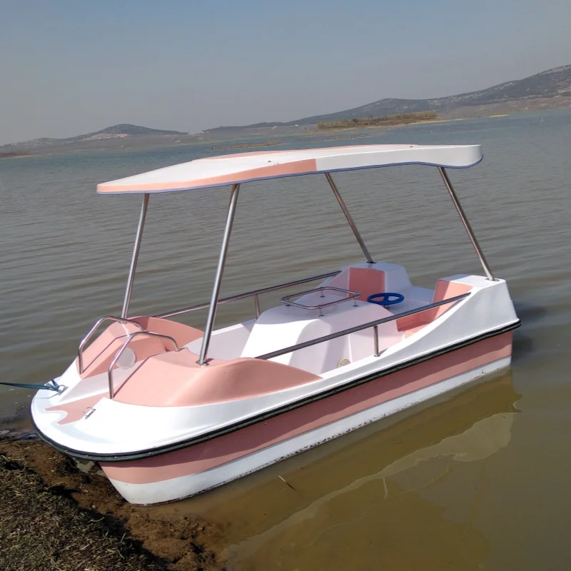 Hot Sale Original Manufacturer 4 seats water boat fiberglass pedal boat water bike pedal boat for sale