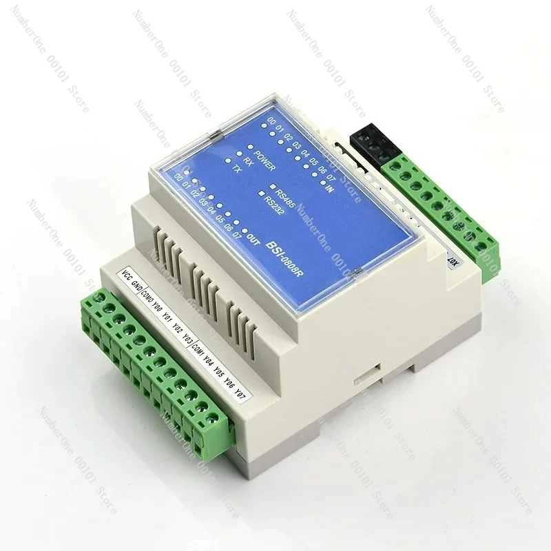 

Modbus protocol remote serial port to IO module 8 input 8 output relay signal acquisition RS232/485
