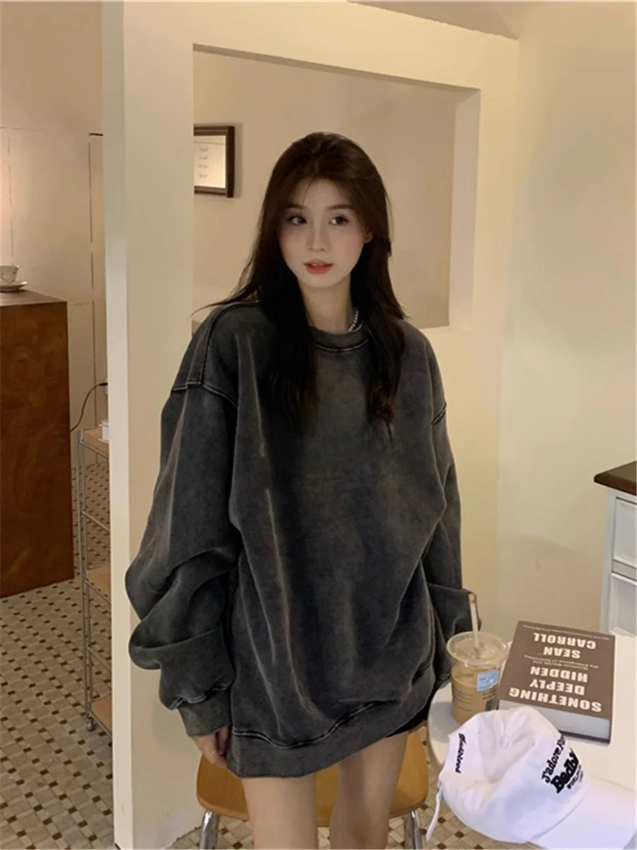 

Waed Bla Vintage round Ne Sweatirt Women's Faion Summer Collection Brand Other 00% Material Cosition