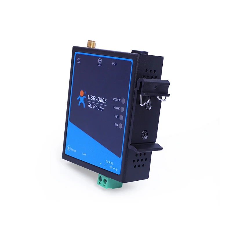 USR-G805-ECAUX أستراليا وأمريكا اللاتينية ونيوزيلندا وتايوان صناعية صغيرة 4g LTE تستخدم جهاز التوجيه الخلوي Cat 4 VPN