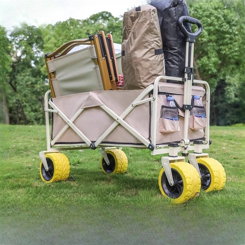 

Outdoor Folding Camping Cart Dog Walker for Picnic Garden Shopping And Delivery Suitable for Camper