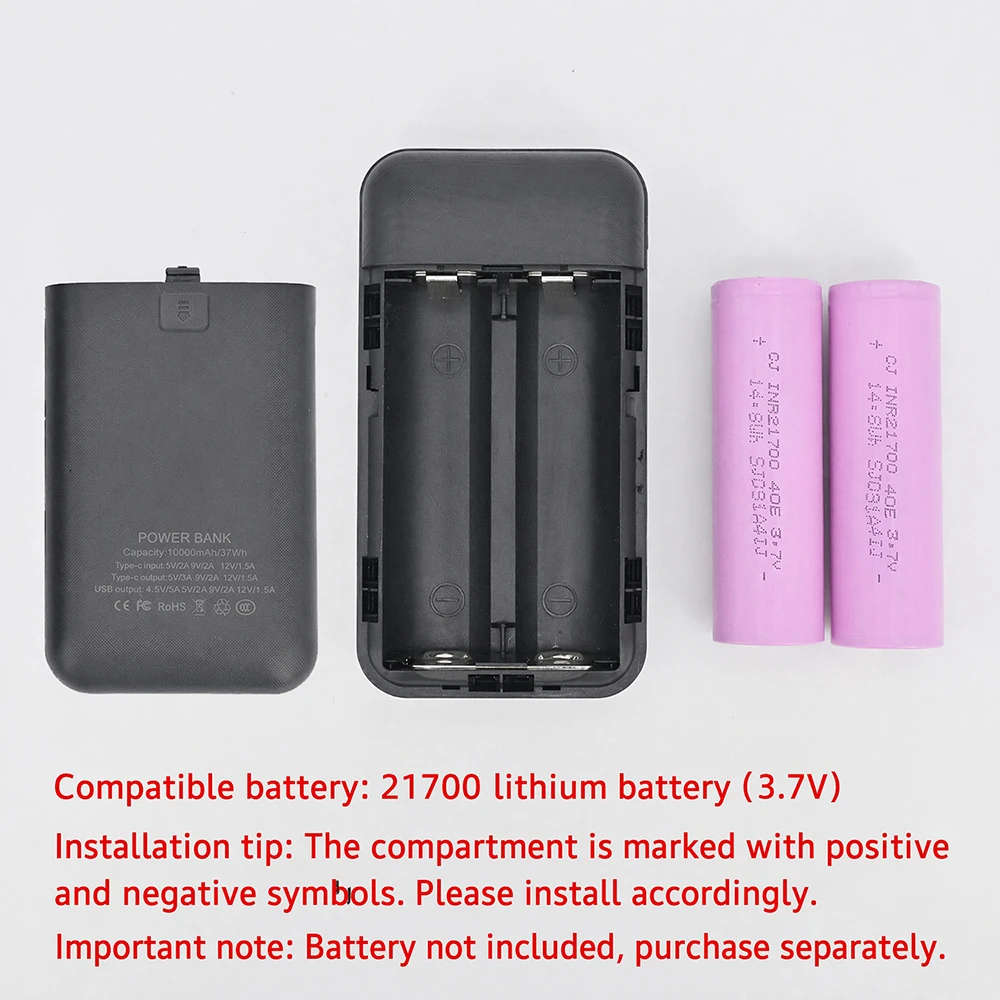 21700 Akku DIY Powerbank-Gehäuse-Kit 22,5W Superschnelles Laden Motherboard Ohne Löten 2-Zellen-Akku Abnehmbare Powerbank – Detail 8
