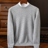 2025 Cashmere Sweater O-neck Pullovers Men's Loose Oversized M-3XL Knitted Bottom Shirt Autumn Winter New Korean Casual Men Top - Image 4