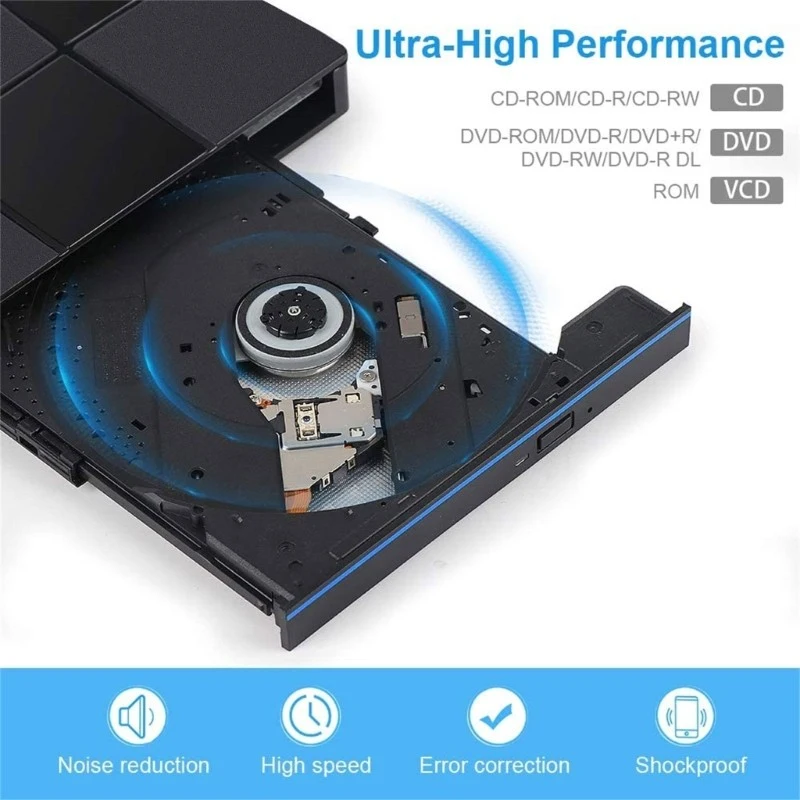 A+USB External DVD Multiport Hub with Card Reader for Laptop Desktop