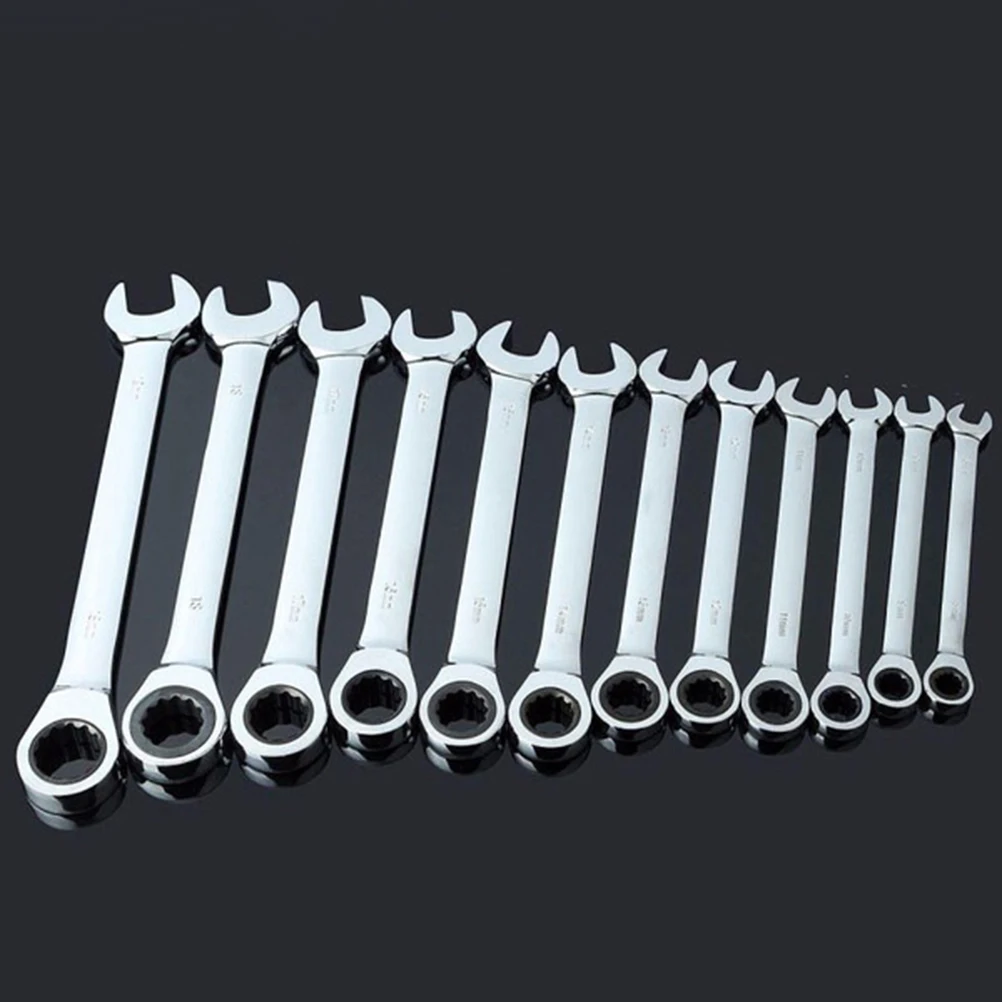 

17Mm Dual Ratchet Wrench Spanner Tool Ratchet Wrench Premium Steel Durable Home Factory Travel Repairhand Tool