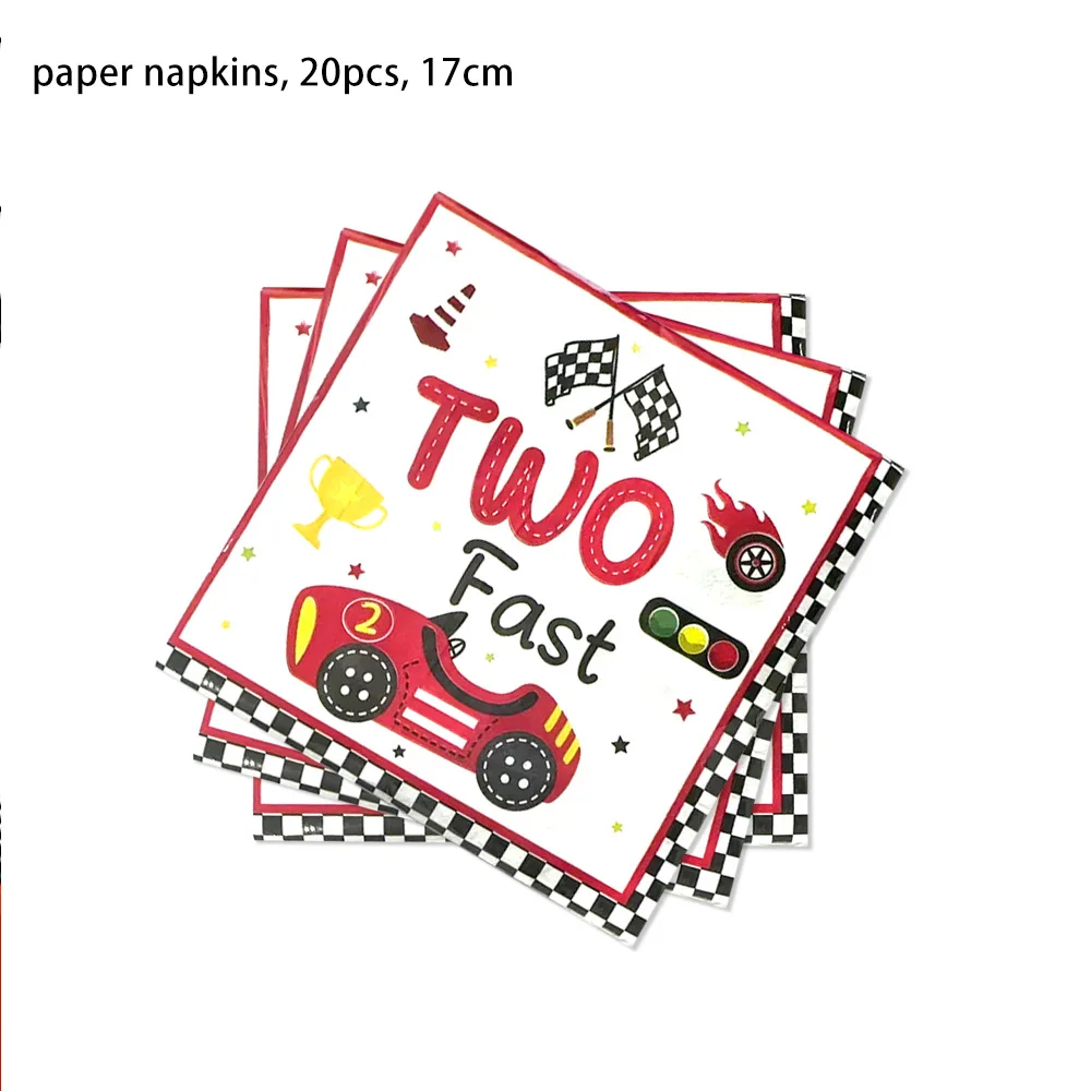 Race Car Birthday Party Supplies Two Fast Birthday Party Paper Plates Napkins Cup Tablecloth Race Car 2nd Birthday Party Supplie