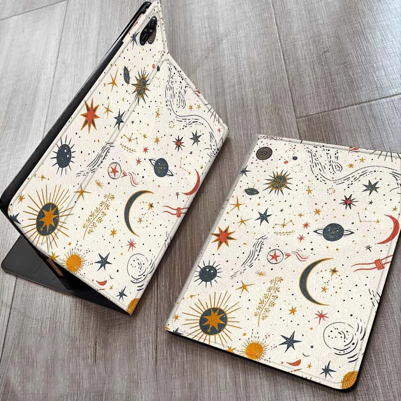 

Art Sun Moon Creative Pattern Case For Huawei MediaPad MatePad M5 M6 11 12 X SE T10 T10s 2 C5e T5 Pro Lite Air 11.5 Inch Tablet