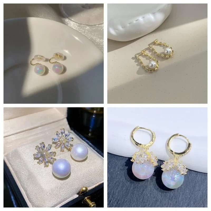 Silver Needle Pearl Women's Earrings French Style Elegant Fashion Design Niche Simple Temperament Versatile