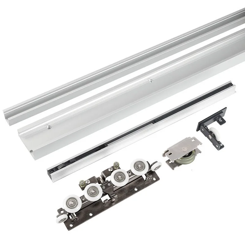 Hardware accessories to the top Wooden door Two-way damping buffer Hidden track, silent sliding door crane